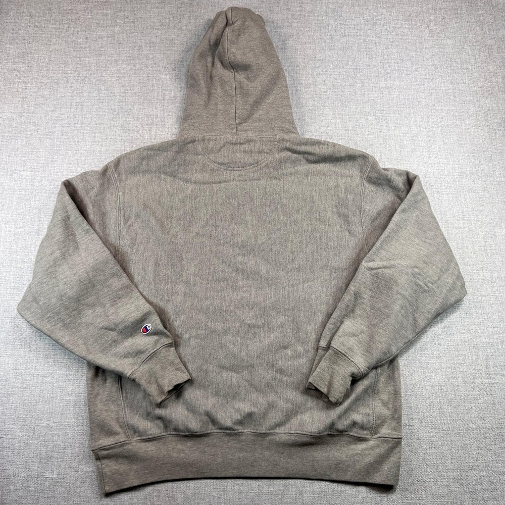 VTG Y2K Champion Reverse Weave Stevenson University Hoodie Men L Gray College - Picture 6 of 11